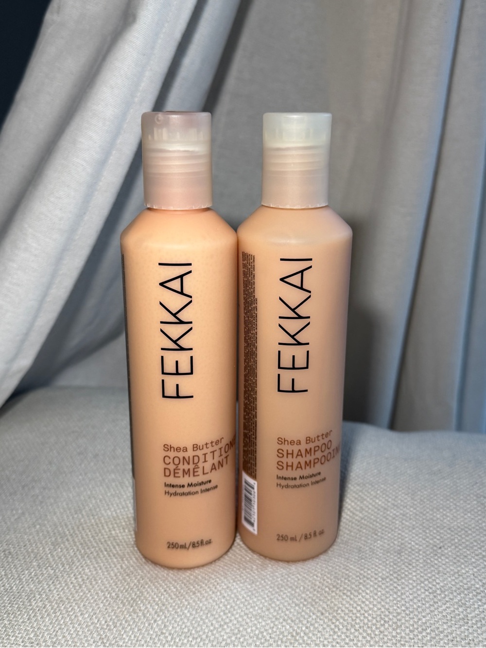 FEKKAI Shea Butter Shampoo and Conditioner full size 8.5 oz